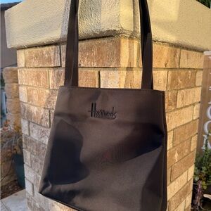 Harrods Black Messenger Bag